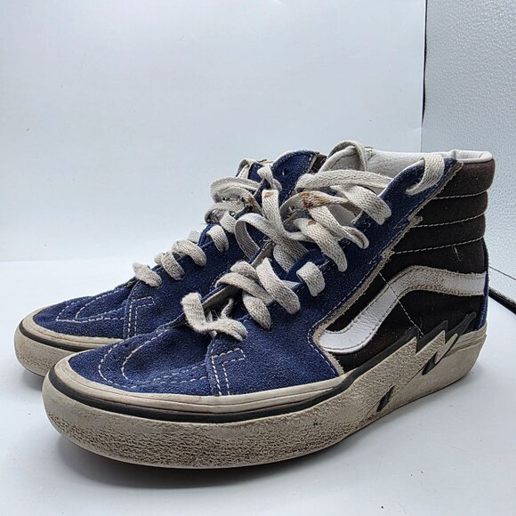 Vans Sk8-Hi Bolt True Blue Womens Size 5.5 High Top Skate Shoes Casual Walking - Picture 4 of 13
